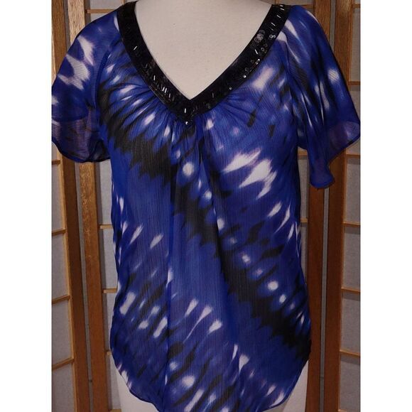 NWT Express XS Semisheer Tie Dye Blouse - Picture 8 of 16